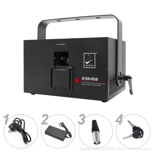 10W RGB Full Color Animation Laser projector professional stage lighting